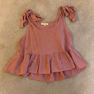 Pacsun’s LA Hearts pink flowy tank top with ties